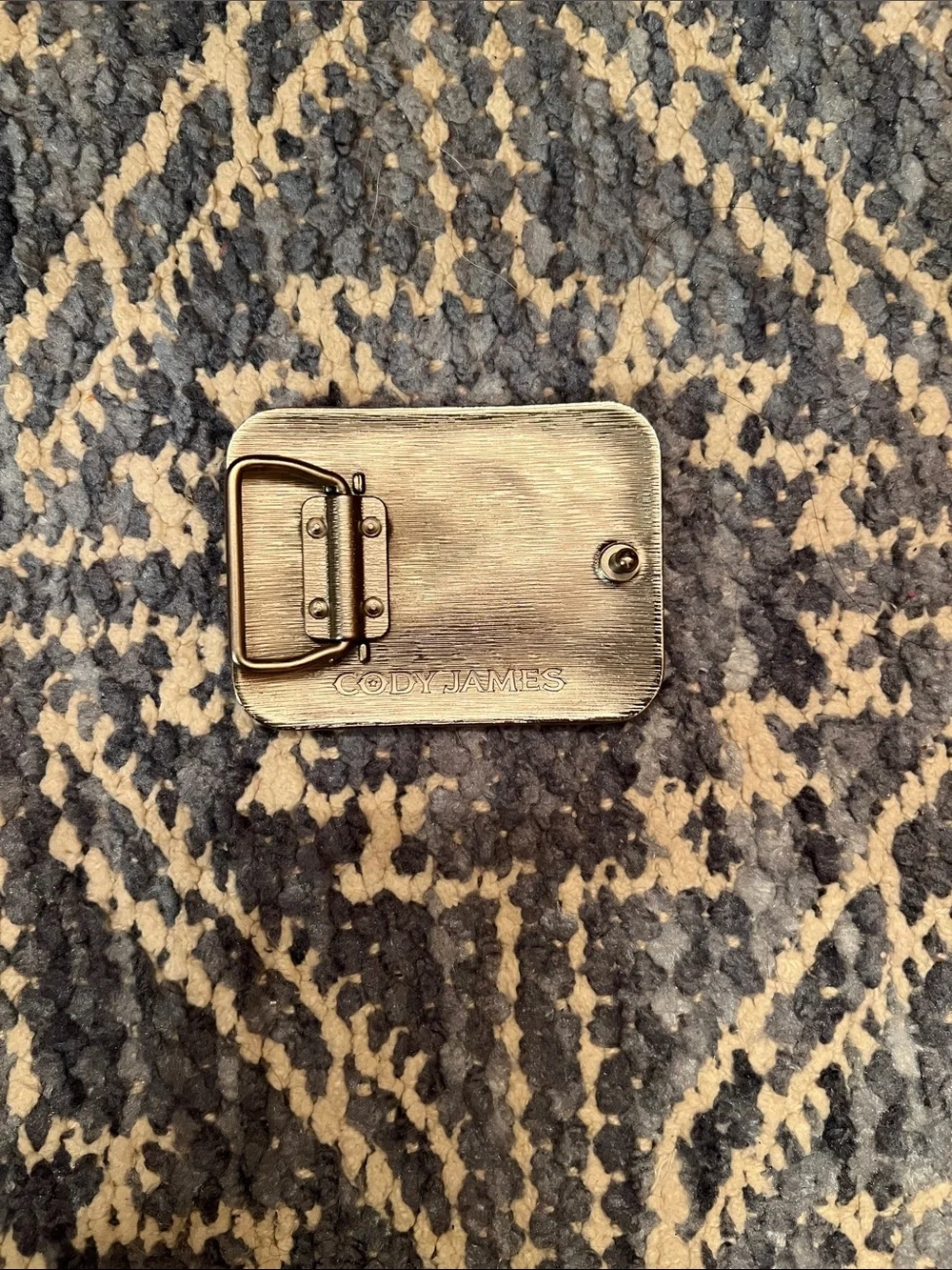 LET'S RODEO Silver Western-Style Kids Belt Buckle